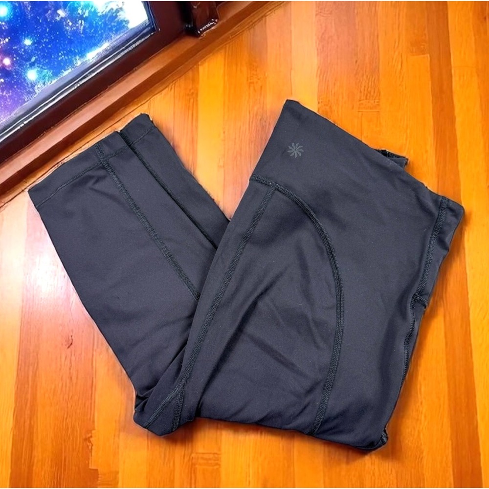Athleta Leggings Women M Black Fair Trade Run Gym Lounge‎ 531262